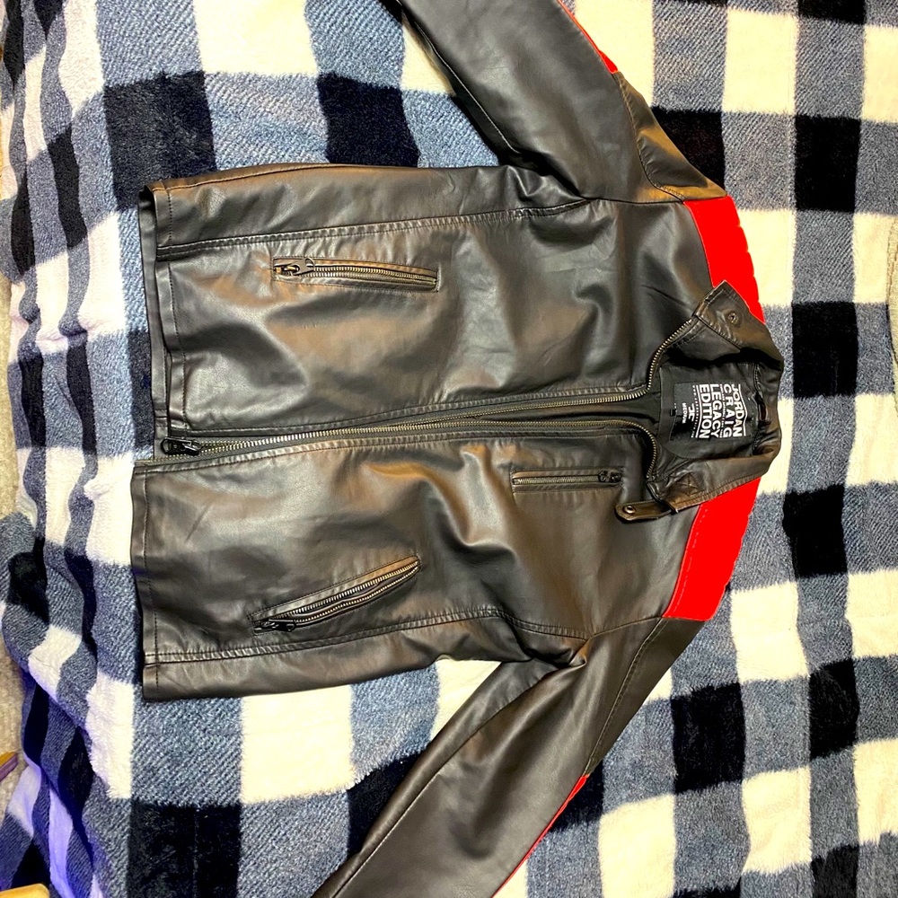 Leather biker jacket